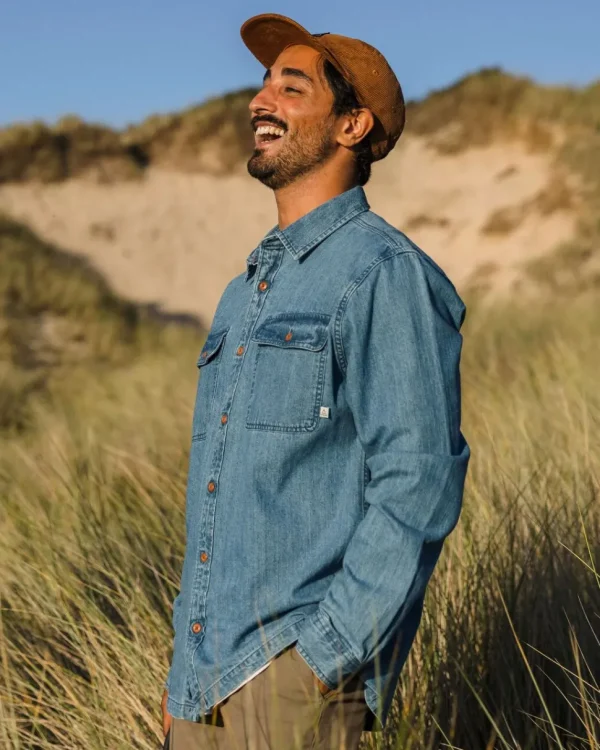 Clearance Passenger Vision Denim Shirt Denim Blue
