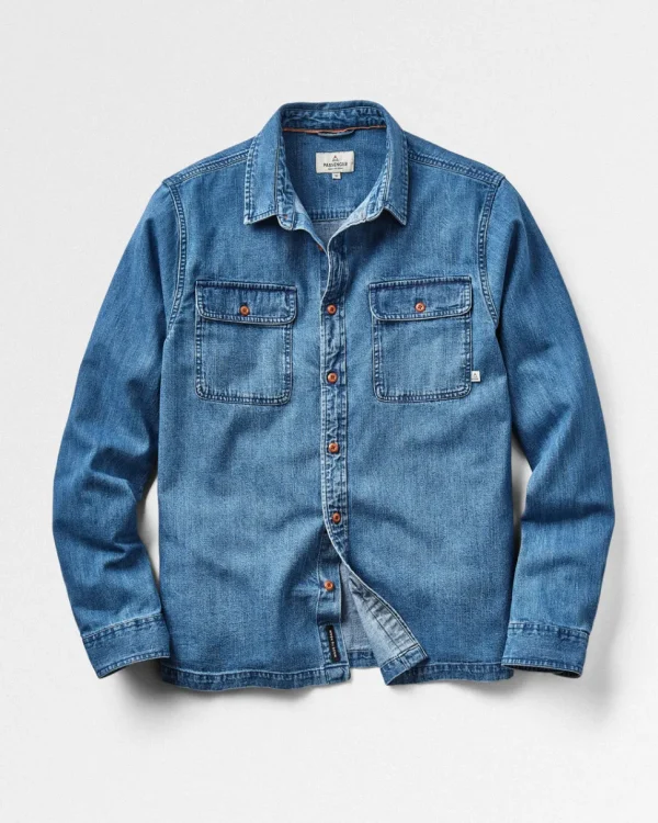 Clearance Passenger Vision Denim Shirt Denim Blue