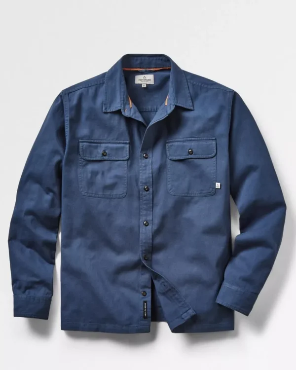 Shop Passenger Vision Organic Cotton Shirt Dark Denim