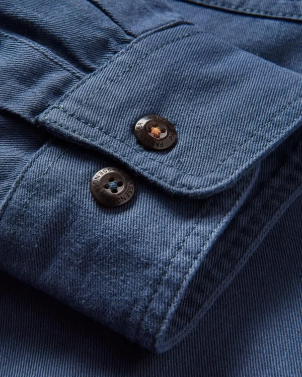 Shop Passenger Vision Organic Cotton Shirt Dark Denim