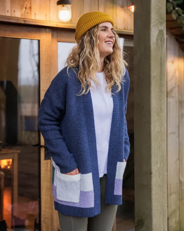 Best Passenger Vista Recycled Knitted Cardigan Dark Denim