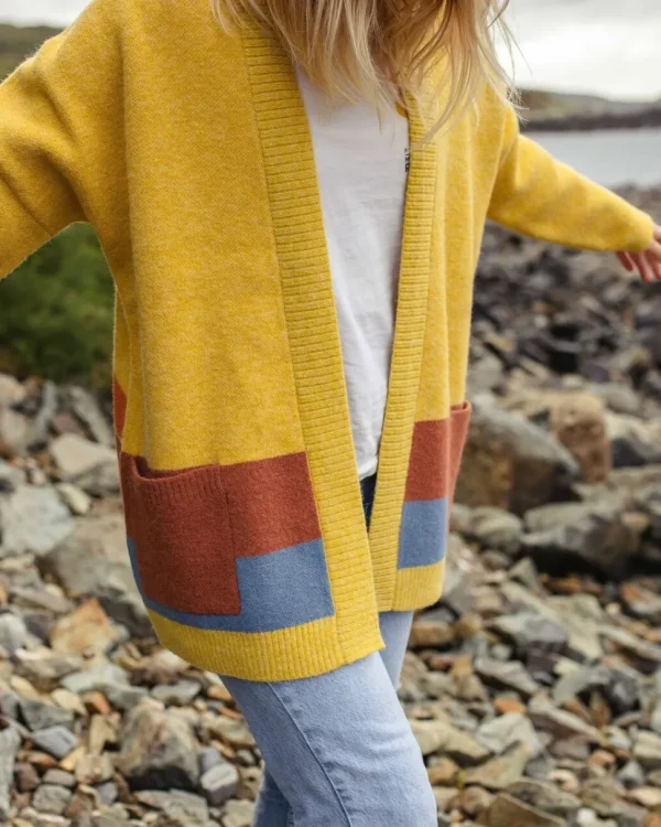 Online Passenger Vista Recycled Knitted Cardigan Amber Gold