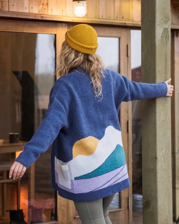 Best Passenger Vista Recycled Knitted Cardigan Dark Denim