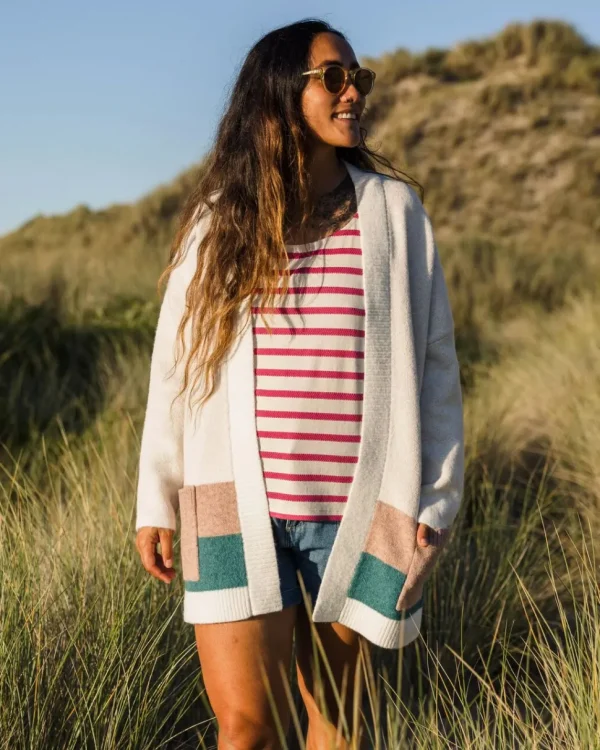 Store Passenger Vista Recycled Knitted Cardigan Off White