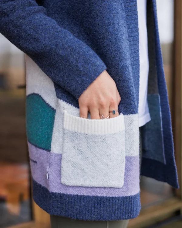Best Passenger Vista Recycled Knitted Cardigan Dark Denim