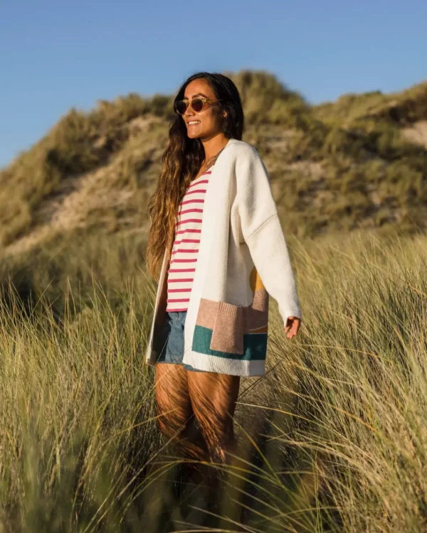 Store Passenger Vista Recycled Knitted Cardigan Off White