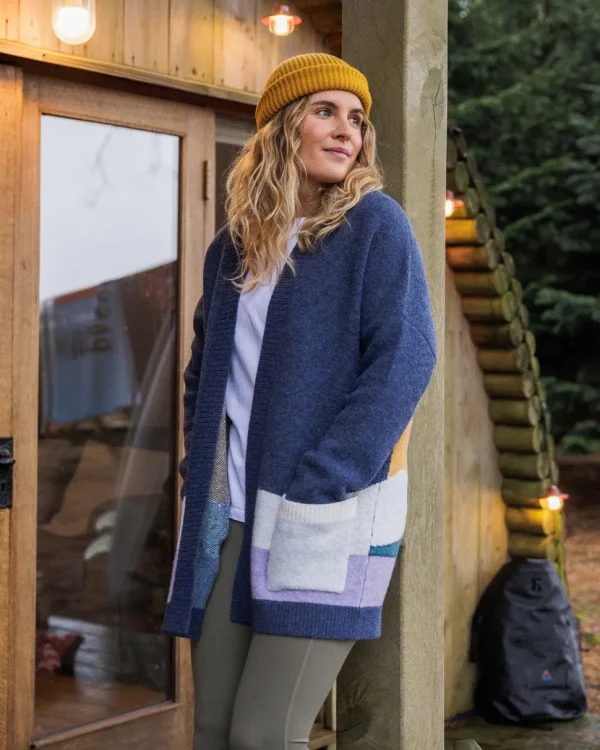 Best Passenger Vista Recycled Knitted Cardigan Dark Denim