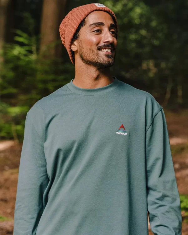 Discount Passenger Vita Organic Relaxed Fit LS T-Shirt Deep Ocean