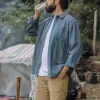 Sale Passenger Voyage Organic Cotton Jacquard Shirt Mediterranean Geo Stripe