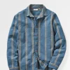 Sale Passenger Voyage Organic Cotton Jacquard Shirt Mediterranean Geo Stripe