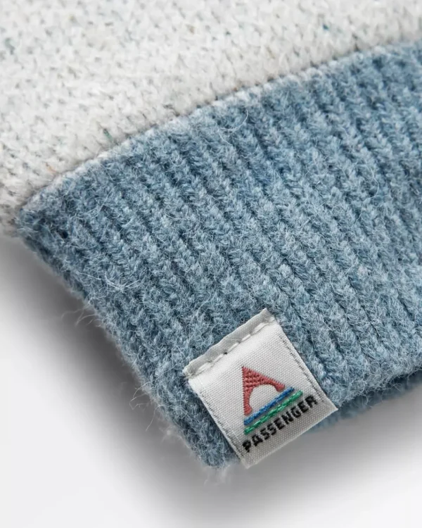 Sale Passenger Wave Recycled Fleece Lined Mittens Vintage White
