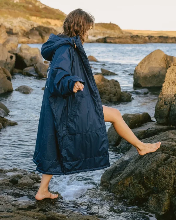 Outlet Passenger Waves Recycled Sherpa Lined Changing Robe Rich Navy