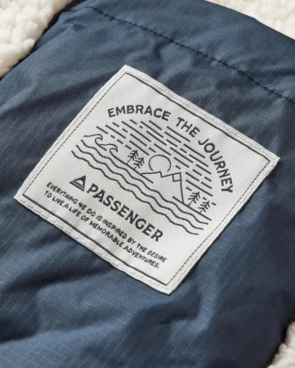 Outlet Passenger Waves Recycled Sherpa Lined Changing Robe Scenic Navy