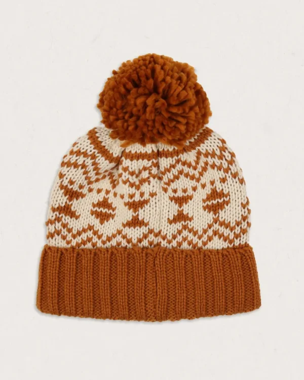 Outlet Floris van Bommel West Coast Recycled Bobble Hat Glazed Ginger