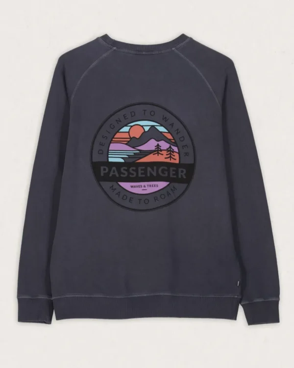 Shop Passenger Wilds Recycled Cotton Oversized Sweatshirt Charcoal
