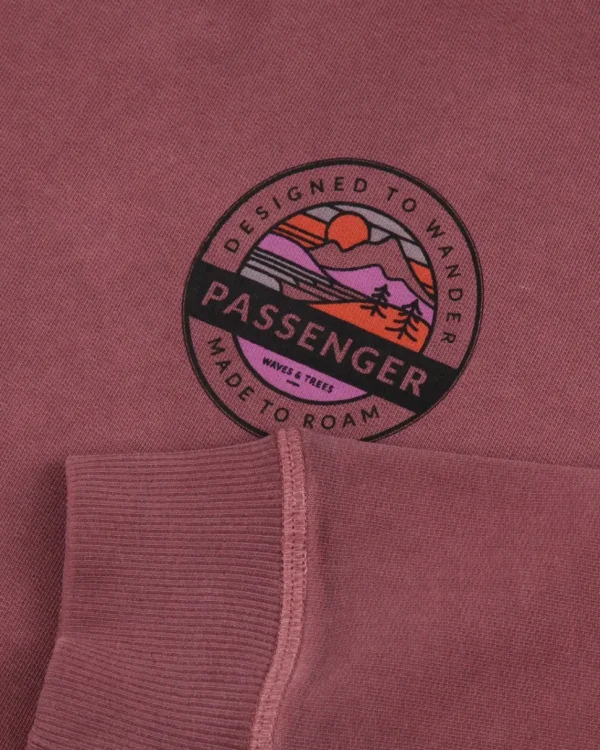 Clearance Passenger Wilds Recycled Cotton Oversized Sweatshirt Crushed Berry