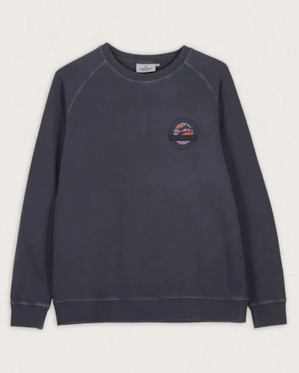Shop Passenger Wilds Recycled Cotton Oversized Sweatshirt Charcoal