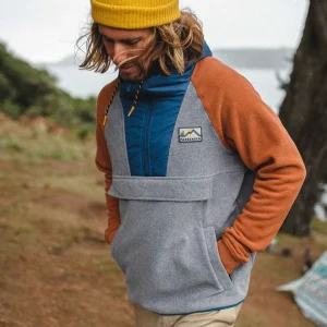 Best Floris van Bommel Woodland 1/2 Zip Recycled Polar Fleece Grey Marl