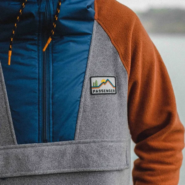 Best Floris van Bommel Woodland 1/2 Zip Recycled Polar Fleece Grey Marl
