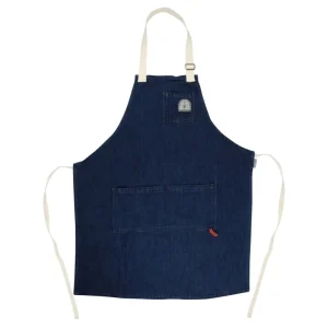 New Floris van Bommel Yard Organic Cotton Denim Apron Dark Denim
