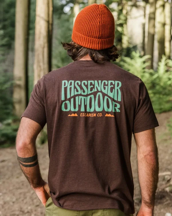 Sale Passenger Yuca Organic Cotton T-Shirt Java Marl