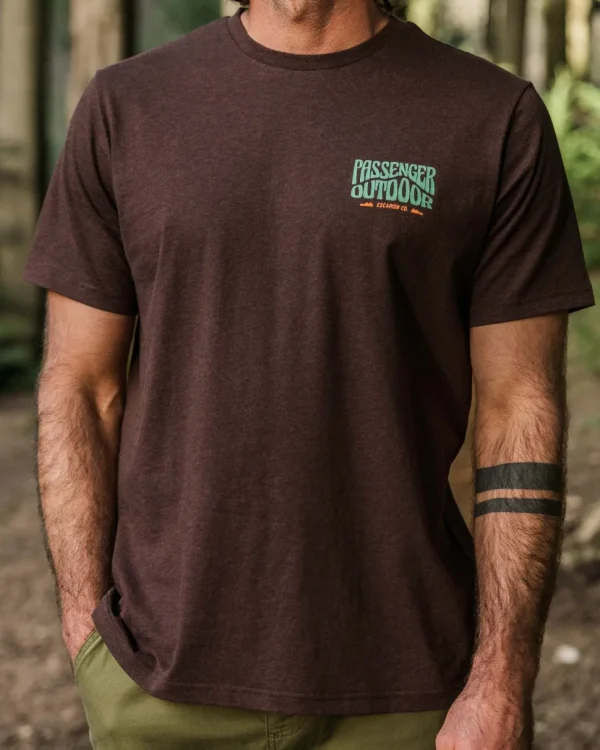 Sale Passenger Yuca Organic Cotton T-Shirt Java Marl