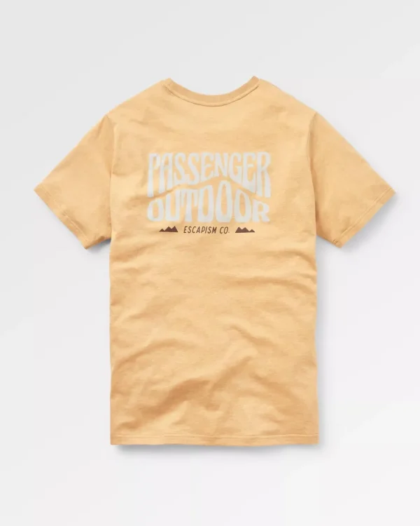 Online Passenger Yuca Organic Cotton T-Shirt Dusty Ochre Marl