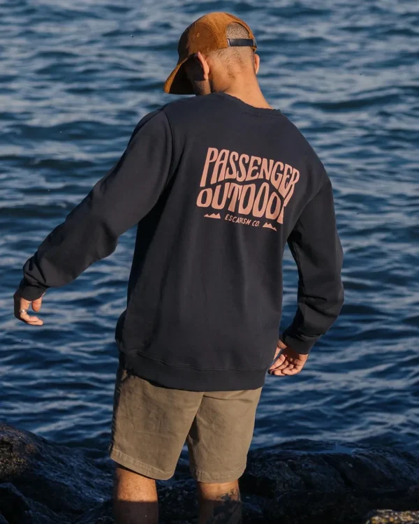 Clearance Passenger Yuca Recycled Cotton Sweatshirt Black
