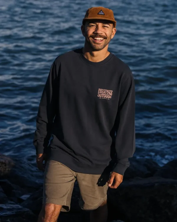 Clearance Passenger Yuca Recycled Cotton Sweatshirt Black